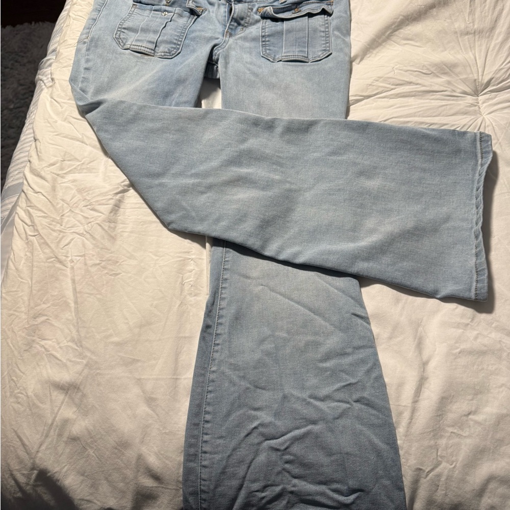 Girls Light Blue Flair Jeans